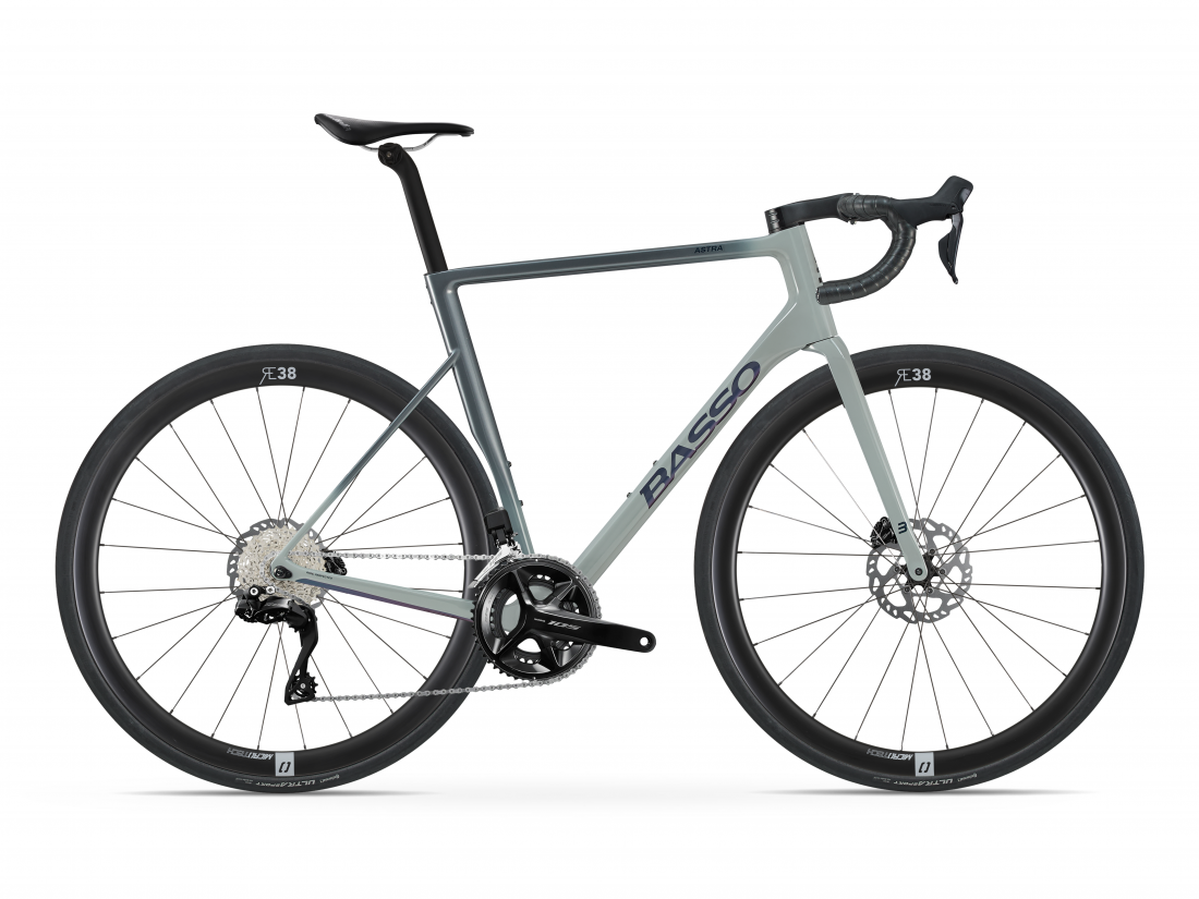 Astra disc, gray asphalt, Shimano 105 Di2, Microtech RE38, 2023