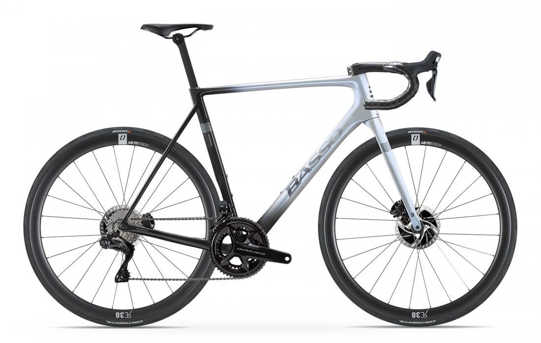 Diamante disc, fade opal white, Shimano Dura-Ace Di2, Microtech RE38, 2023